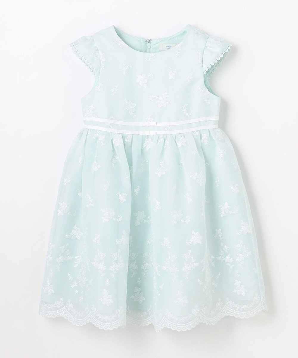 ANY KIDS 総刺繍 花柄ワンピース 