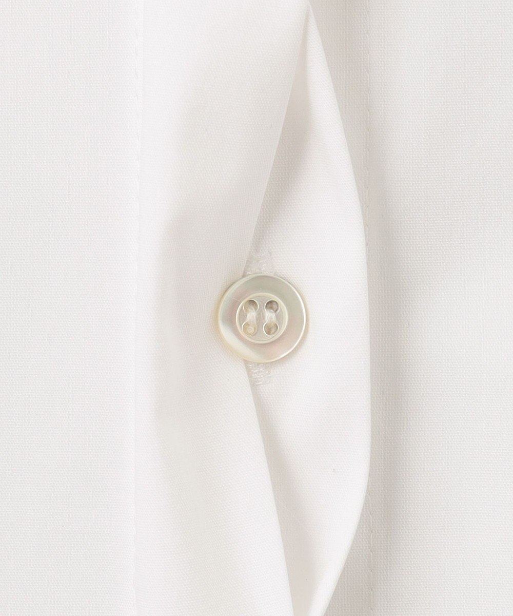 組曲 【洗える】C/Nyブロードノーカラー シャツ 