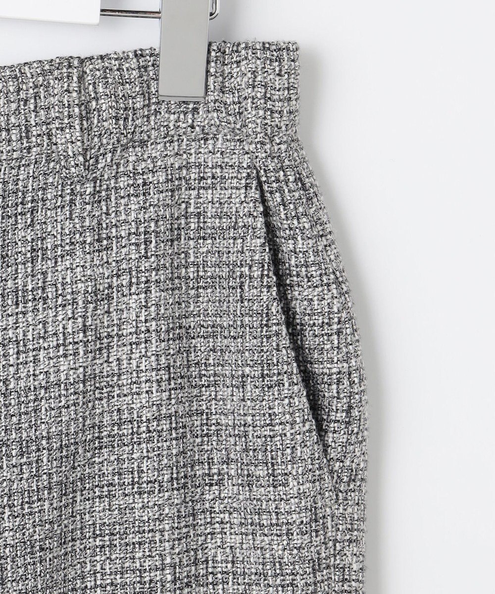 自由区 L 【17号サイズまで展開・カタログ掲載】ライトミックスツィードワイド パンツ 