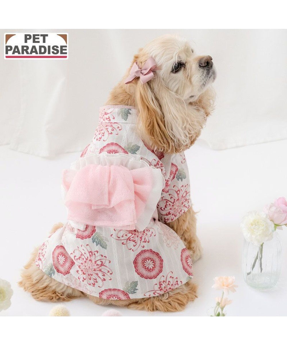 PET PARADISE ペットパラダイス 菊柄 浴衣 桃  中型犬 大型犬 