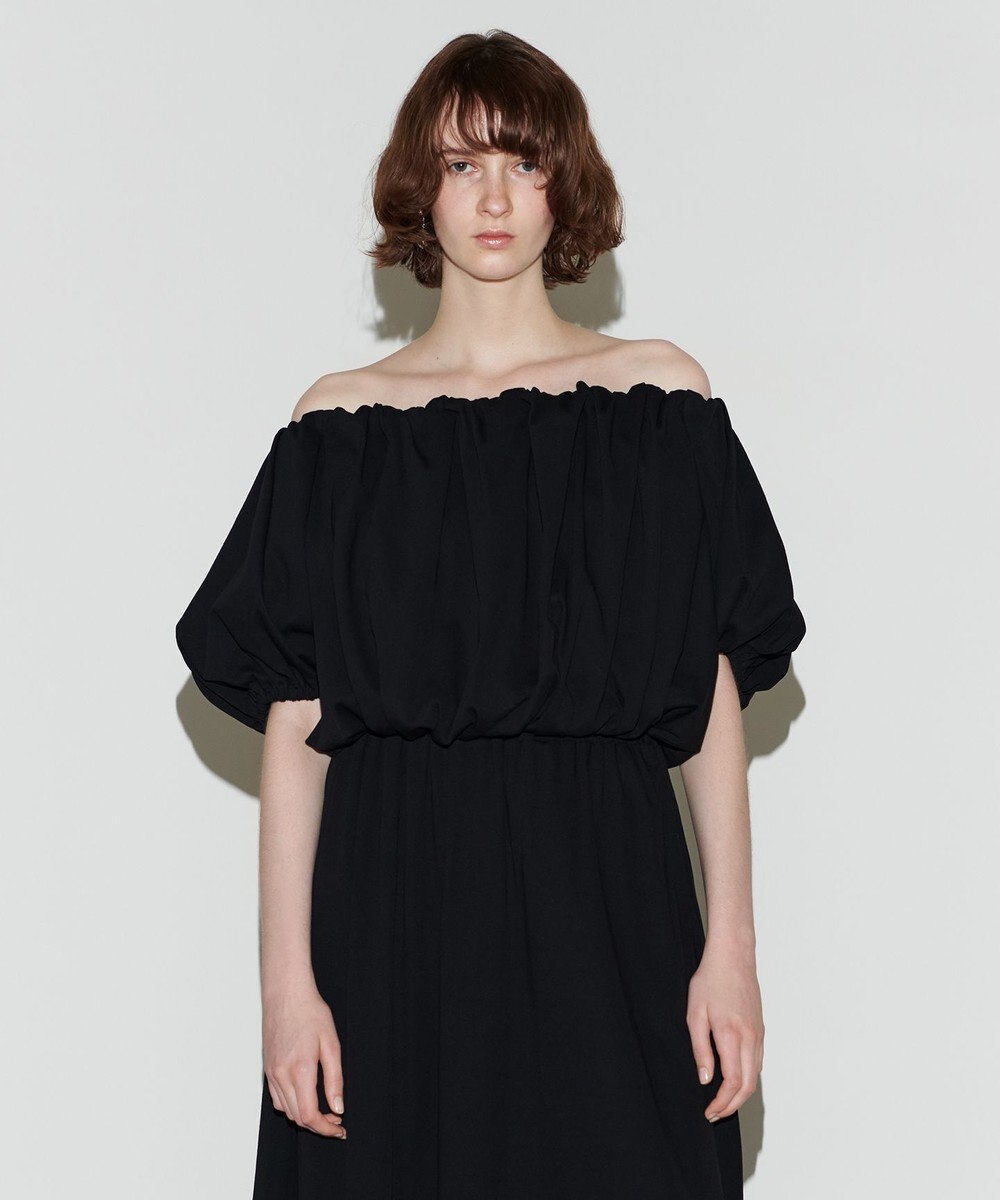 NAVE 【Nave 　洗える・接触冷感】クロップドジャージーブラウス 