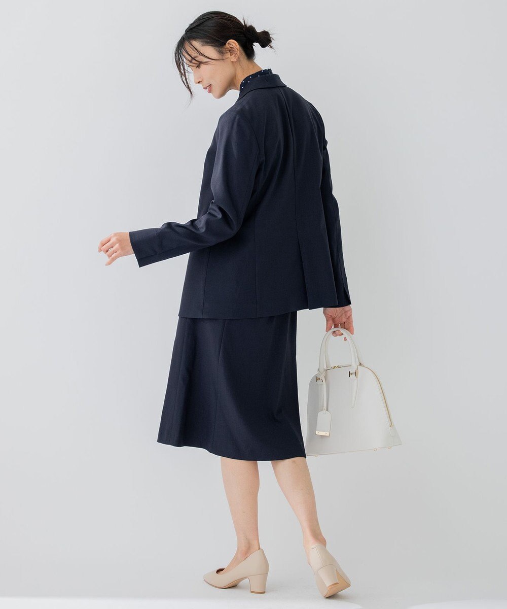 23区 【セットアップ対応/洗える】アイアスマットストレッチ テーラード ジャケット 