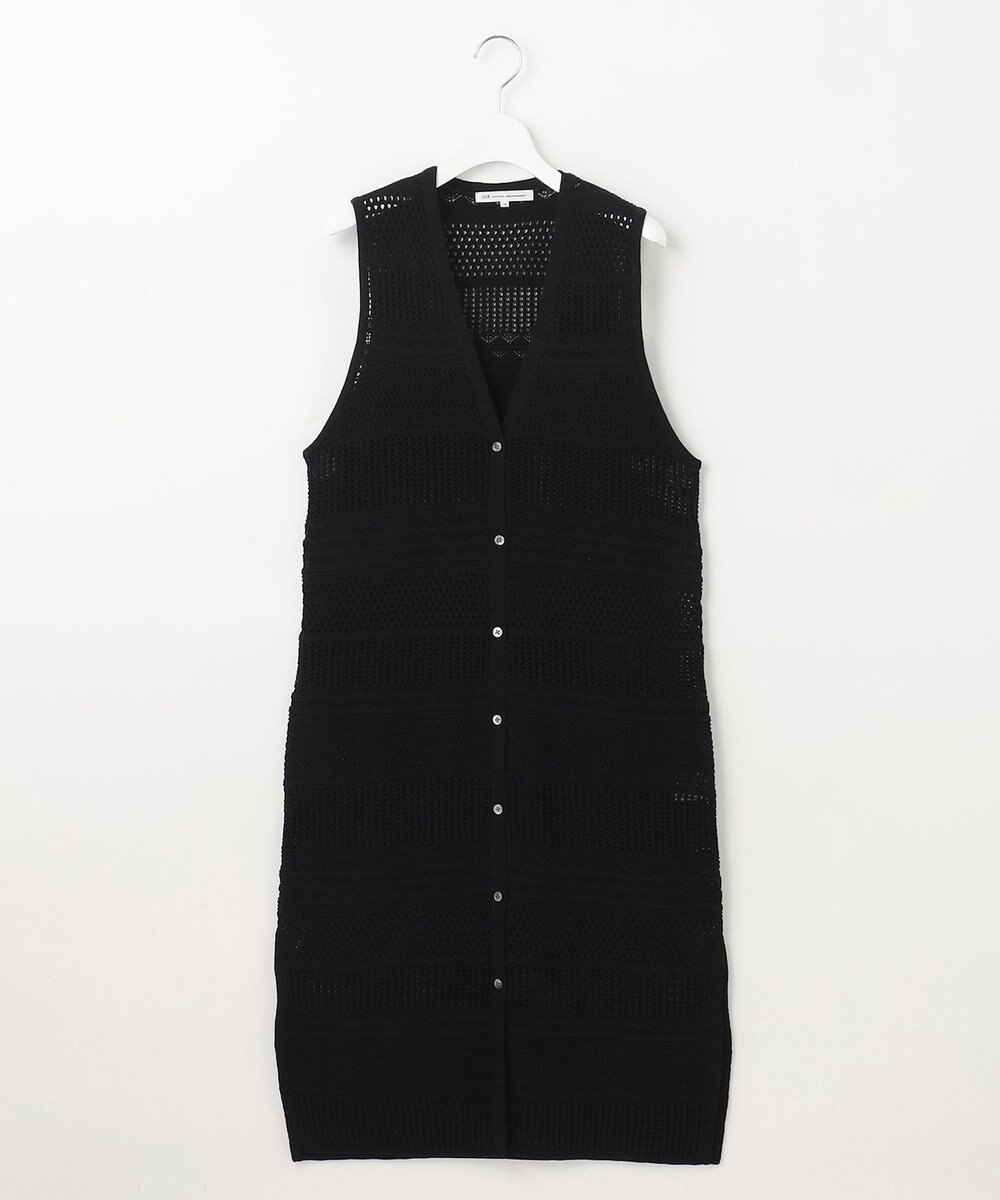 23区 レーシーパターン ロングジレ ニット 