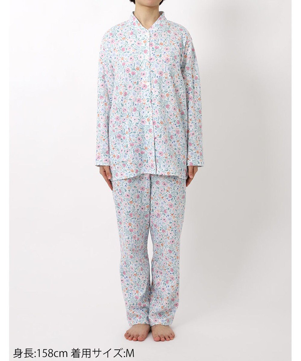 Wing パジャマ 長袖 長ズボン 綿混(本体) あったか レディース EP6010 ウイング／ワコール 