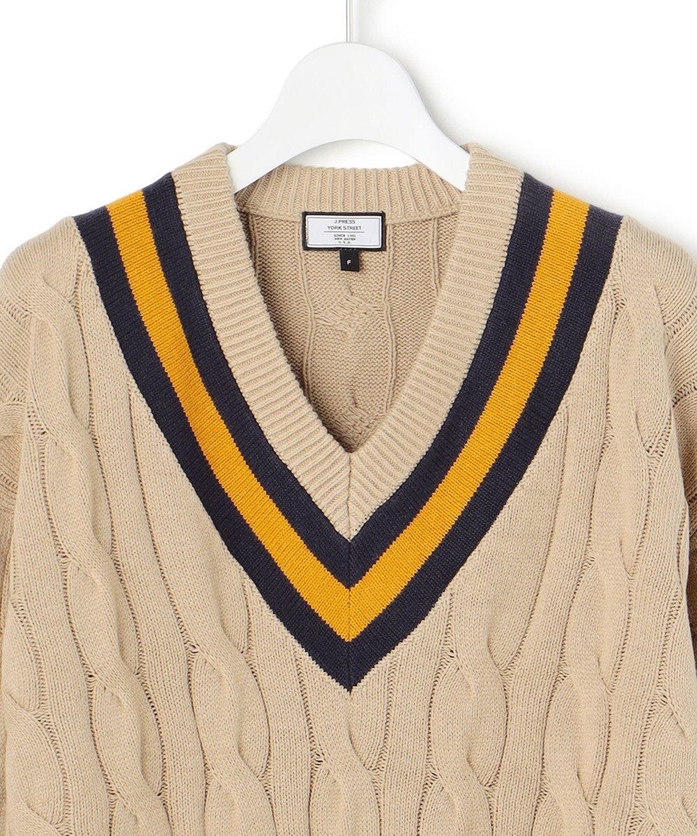 J.PRESS YORK STREET 【WOMEN】チルデンチュニック Vネックニット 
