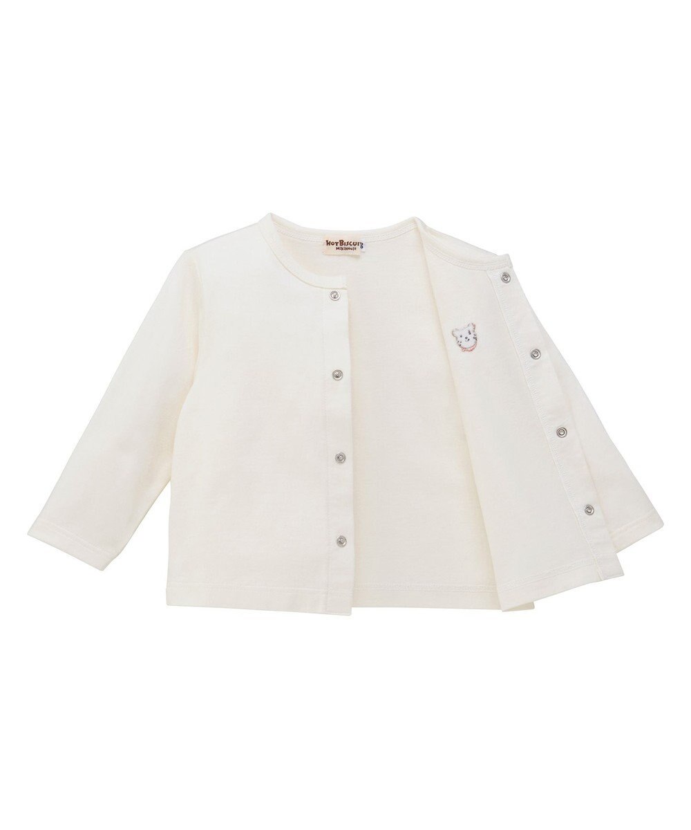 MIKI HOUSE HOT BISCUITS 【Everyday Series】天竺素材 ワンポイントカーディガン 