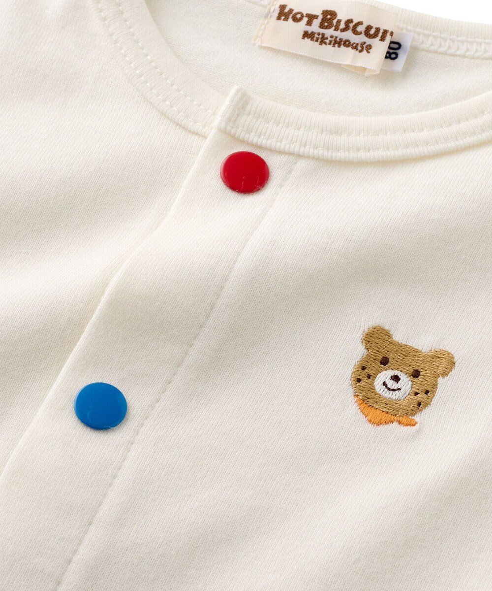 MIKI HOUSE HOT BISCUITS 【Everyday Series】天竺素材 ワンポイントカーディガン 