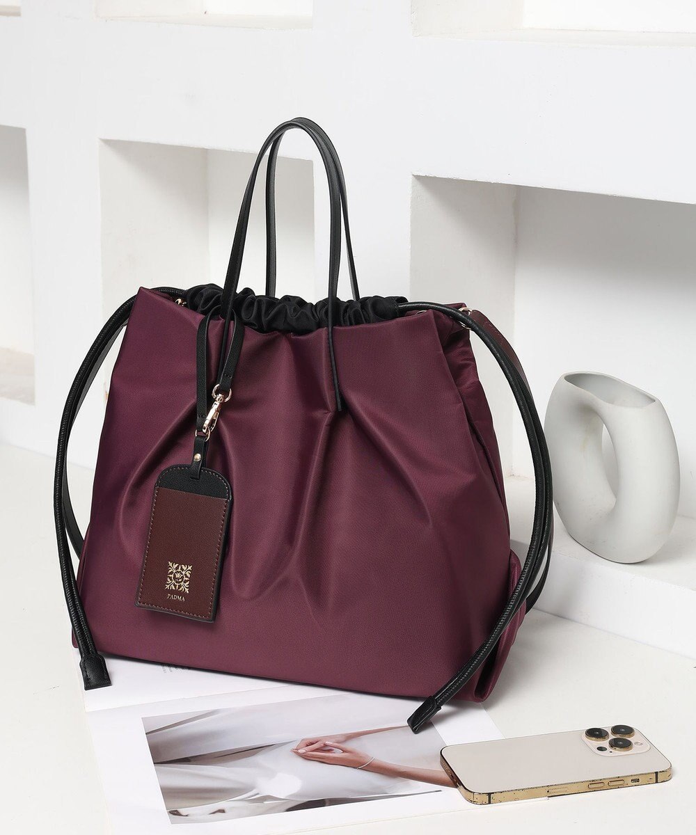 style code 【PADMA/パドマ】カードケース付　ナイロン巾着トートバッグ 