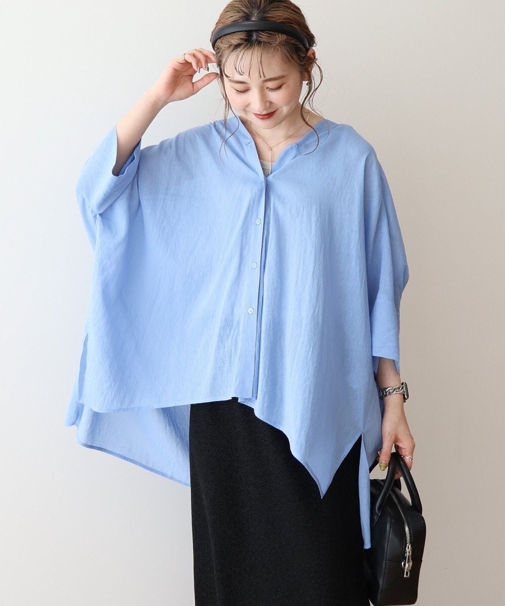 AMERICAN HOLIC 【接触冷感】Ｖネックシアー半袖ＢＩＧシャツ 