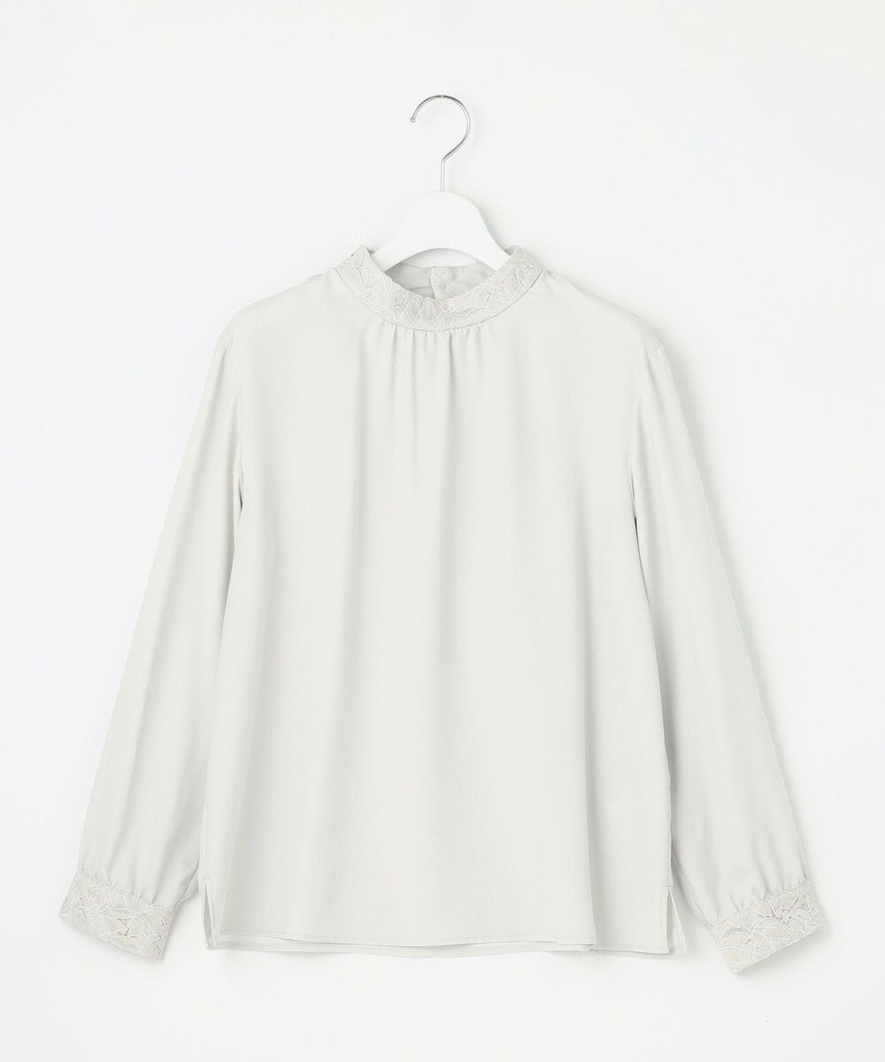 J.PRESS LADIES S 【洗える】ヌーディスバックサテン ボウタイ ブラウス 