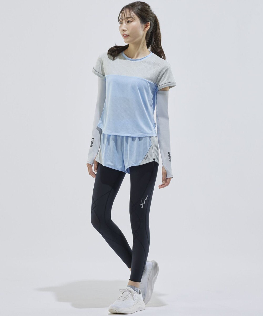CW-X 【WOMEN】 CW-X ランニングシャツ メッシュ素材 涼しい着ごこち スポーツウェア 半袖 3分袖 レディース DLY163 /ワコール 