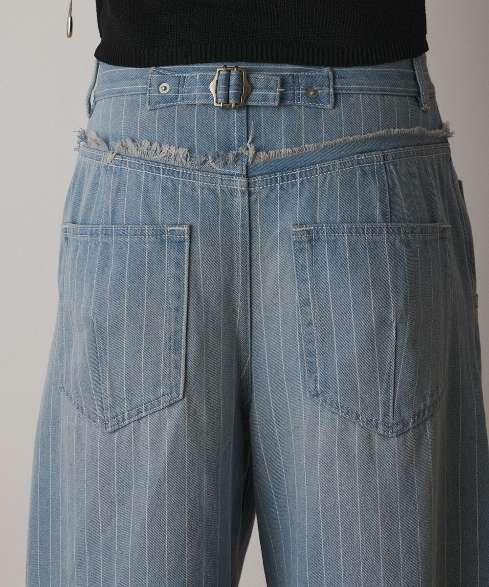 GRACE CONTINENTAL ヒッコリーデニムワイドパンツ 