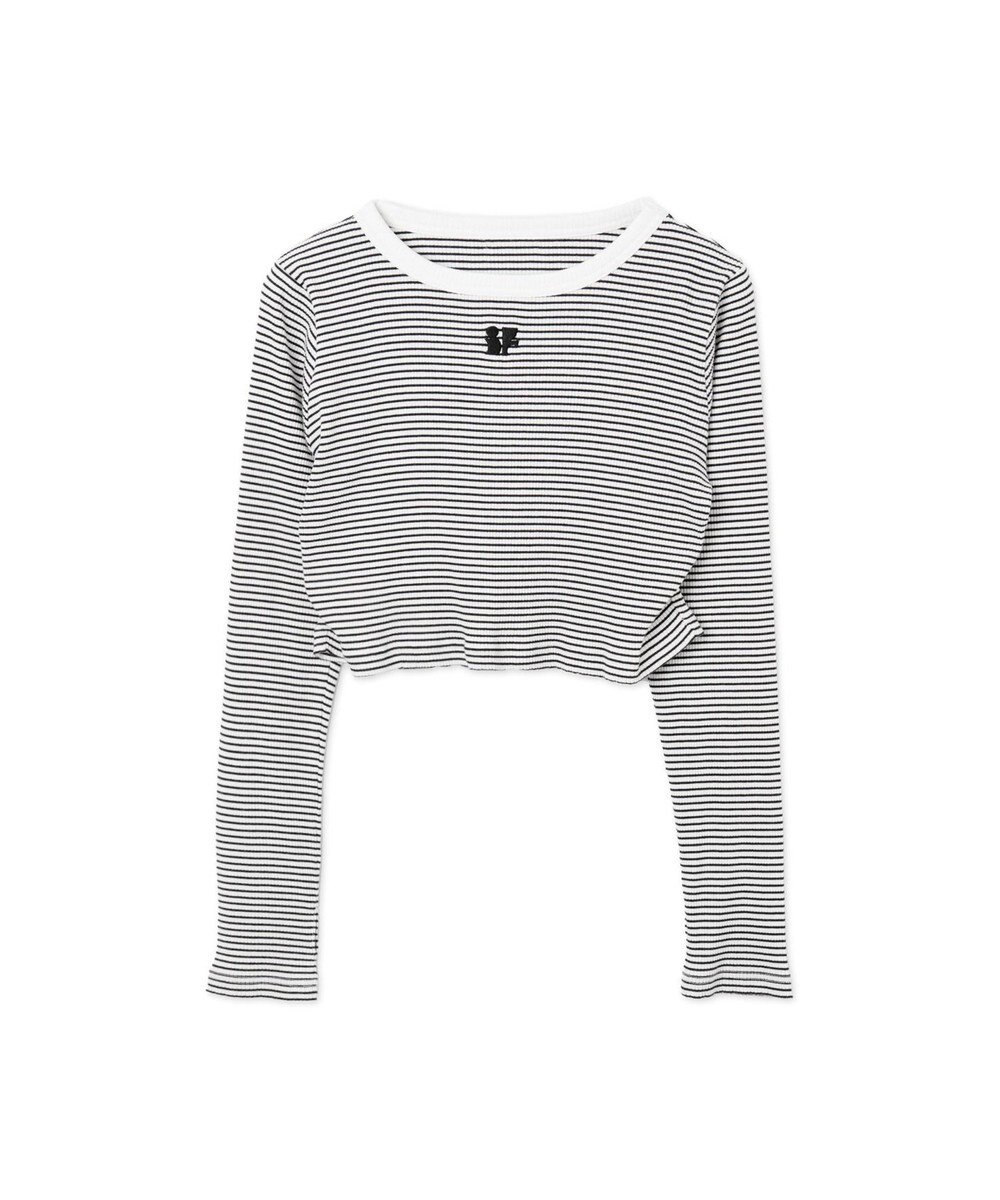 WEGO ワンポイントデザインフィンガーホールリブロンT 