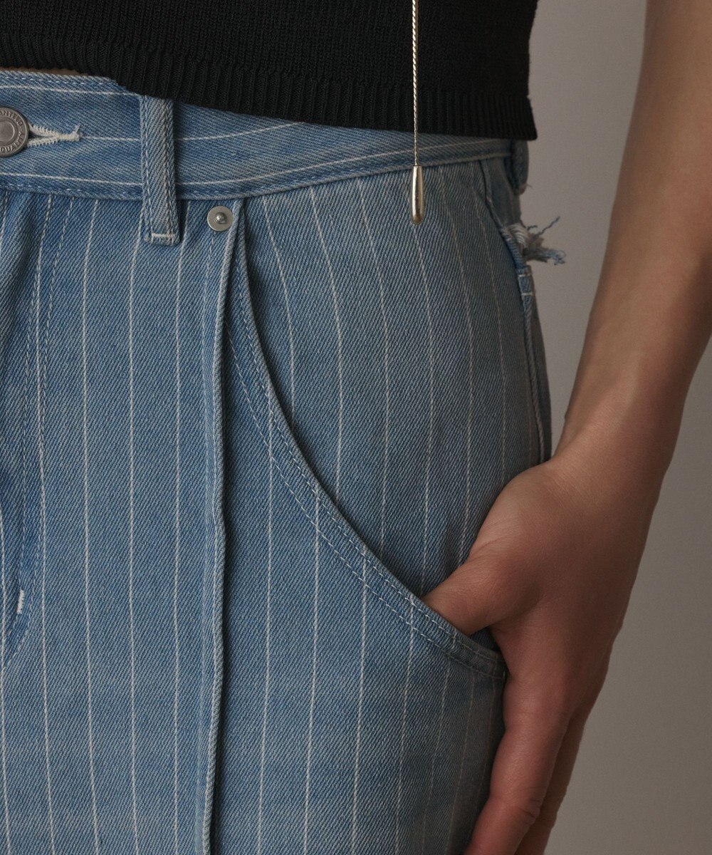 GRACE CONTINENTAL ヒッコリーデニムワイドパンツ 