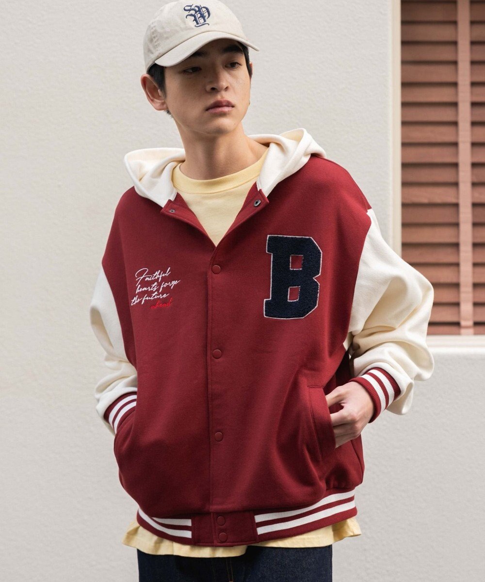 WEGO 【ユニセックス着用ITEM】スウェットフードスタジャン 