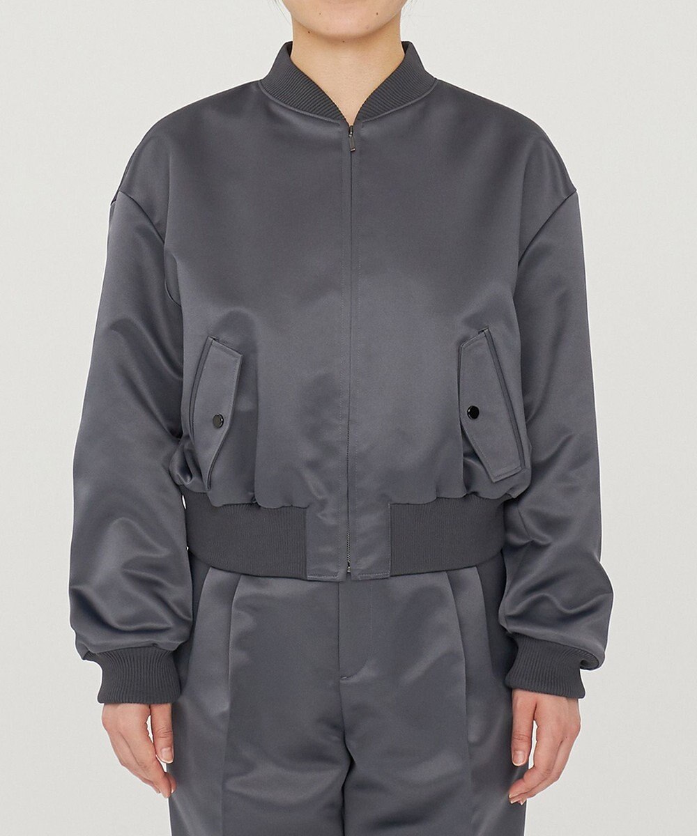 uncrave ラスターサテン ブルゾン（uncrave WHITE） 