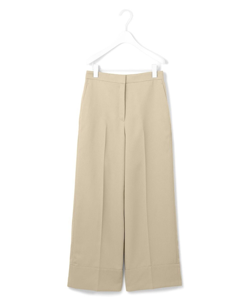 ICB L 【CLASSY.1月号掲載・2WAY・洗える】 クリアサテン ワイドストレートパンツ 