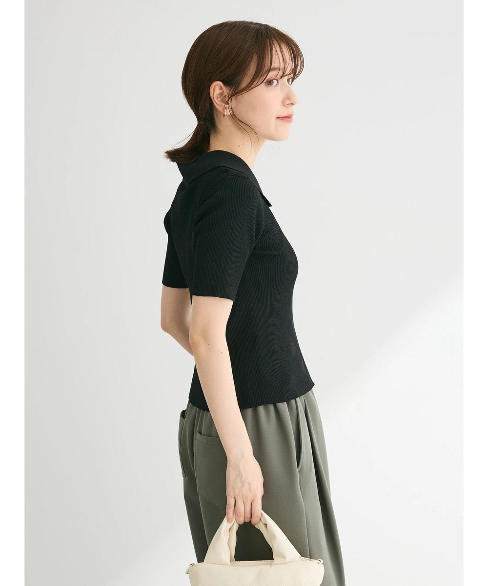 Green Parks ５分袖衿付きＺｉｐプルオーバー 