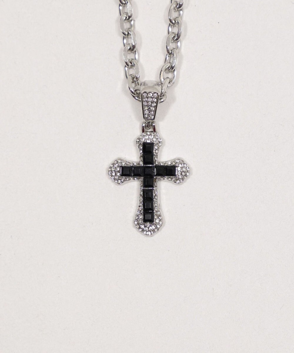 WEGO Lクロスビジューネックレス 