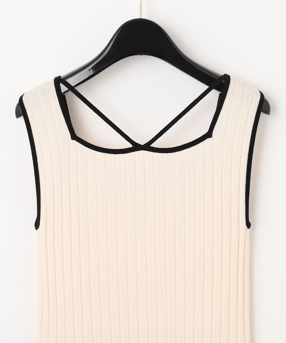 GRACE CONTINENTAL メッシュヘムニットワンピース 