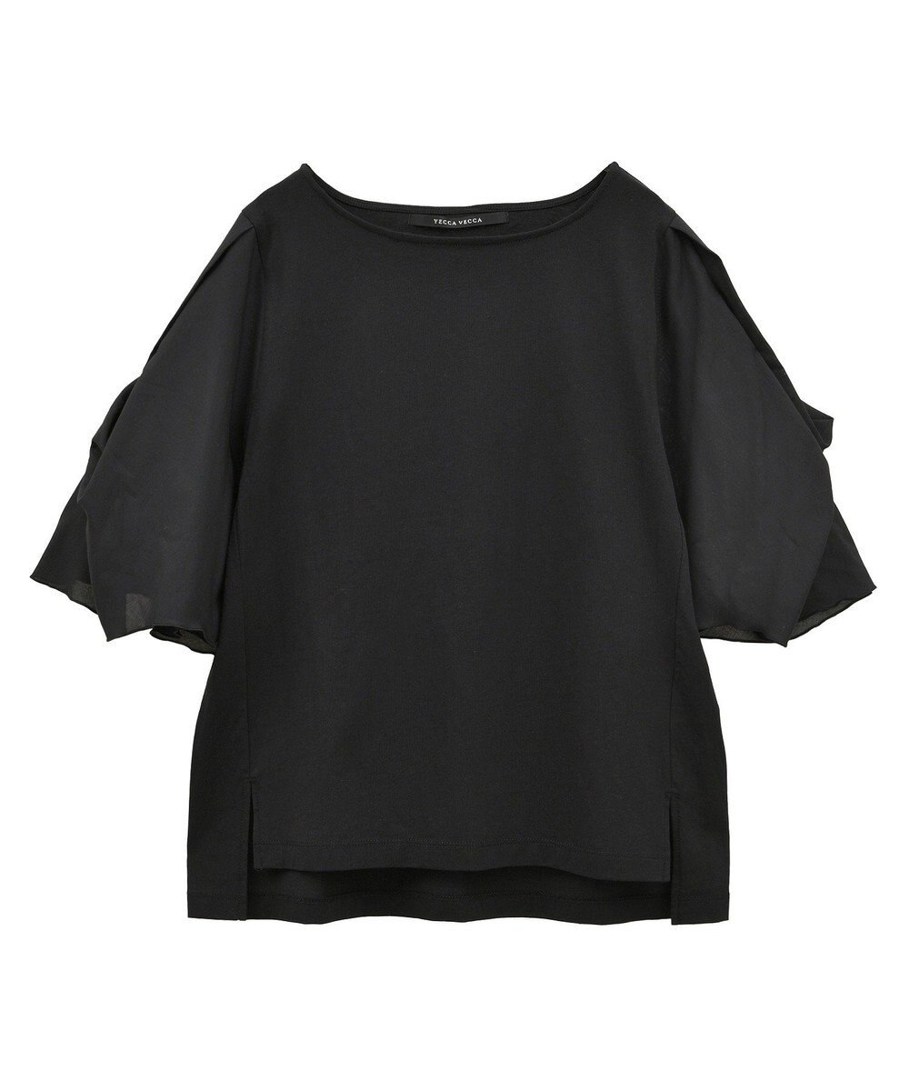 YECCA VECCA シアースリーブカットソー 