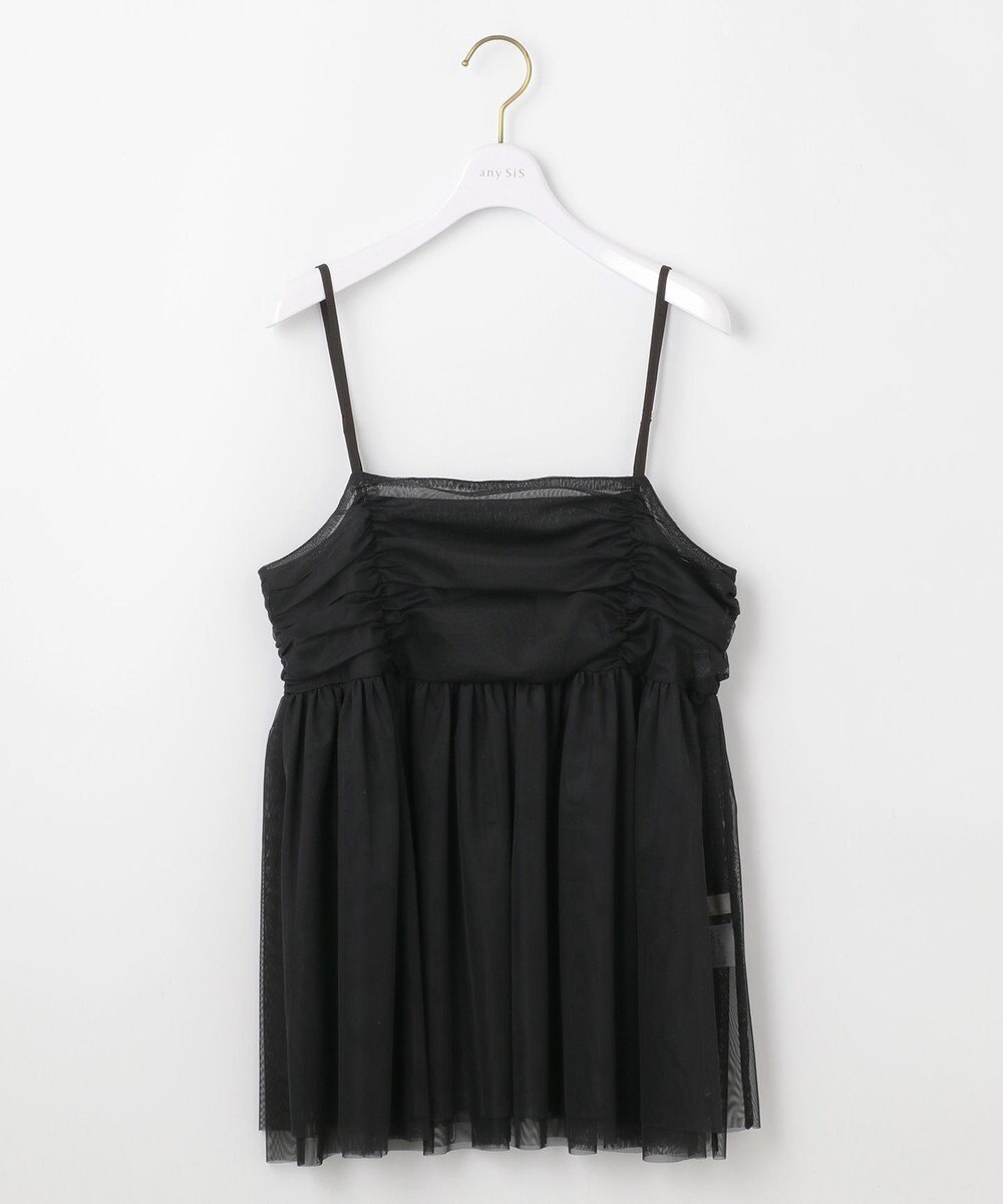 ANY SIS 【洗える】チュールレイヤード キャミソール 