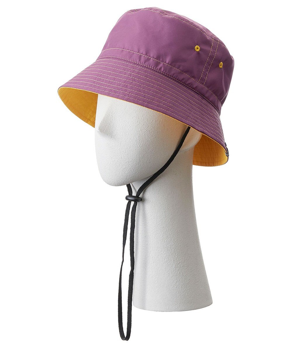 MOONBAT 【洗える】estaa 撥水 ロゴピス付き バケットハット UV ポケッタブル 