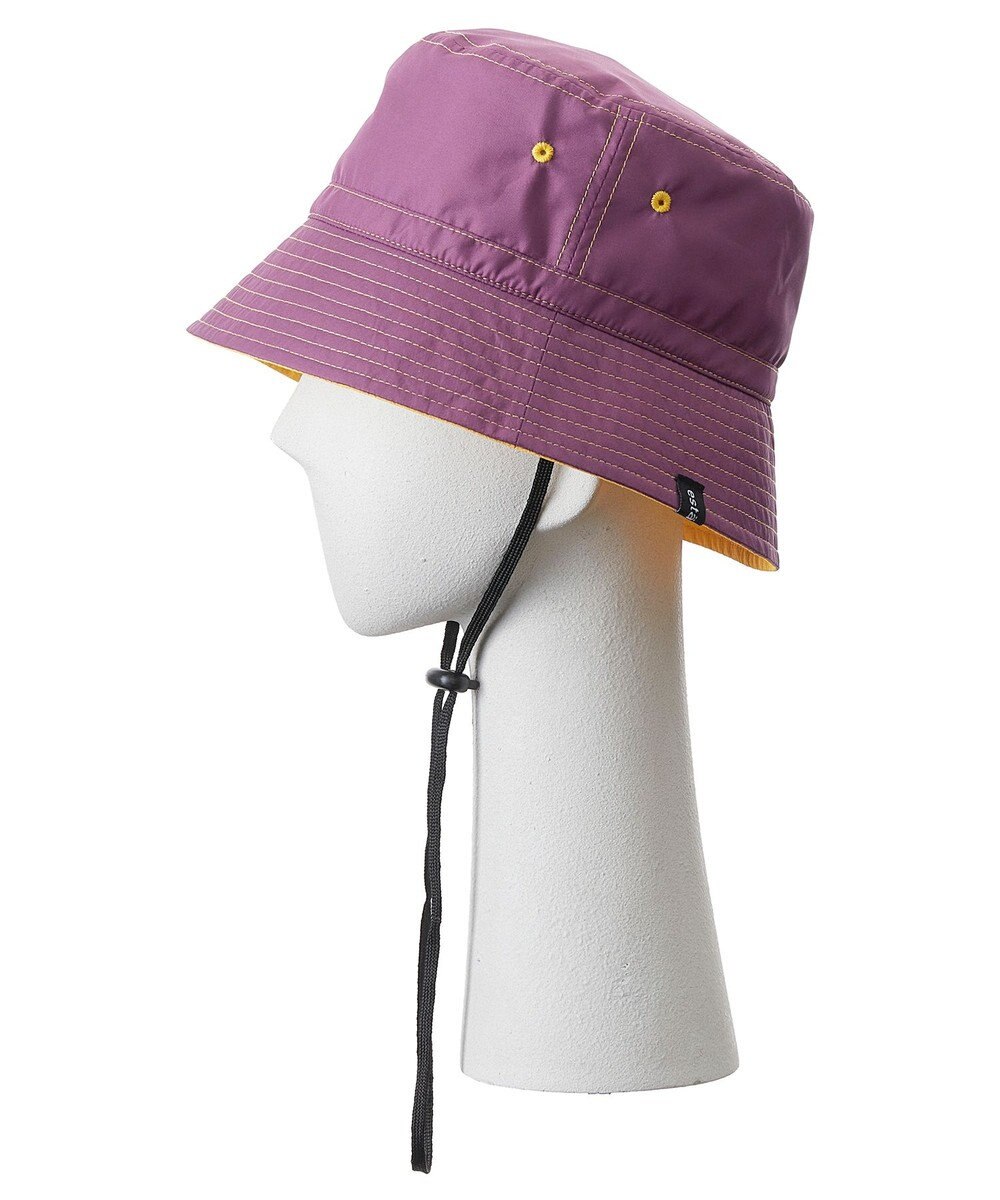 MOONBAT 【洗える】estaa 撥水 ロゴピス付き バケットハット UV ポケッタブル 