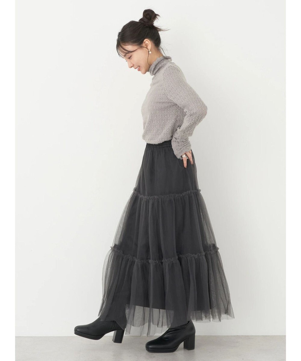 earth music&ecology 起毛レースハイネックインナー 