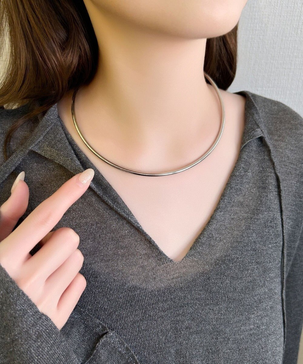 Phoebe ルーセントラインチョーカー　シルバー/ネックレス/ネックカフ/40cm 