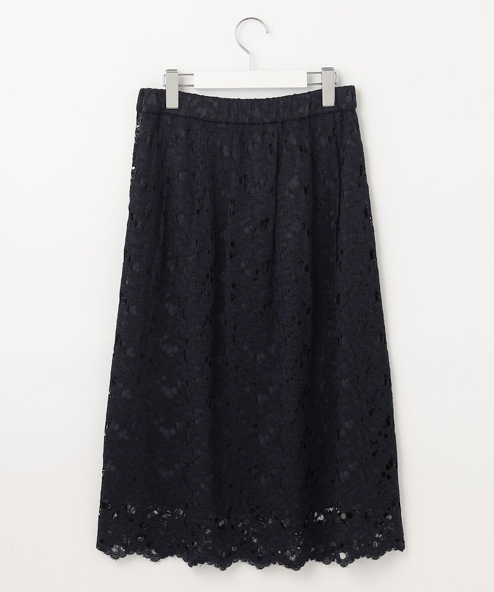 自由区 【セットアップ対応・洗える・XSサイズあり】レースコンビ スカート 