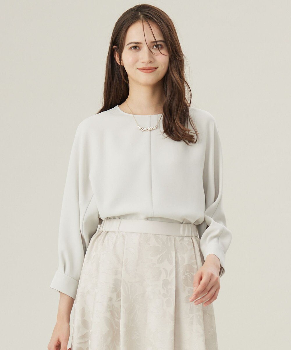 自由区 L 【17号サイズまで展開・カタログ掲載・セットアップ対応】トリアセダブルクロス ブラウス 