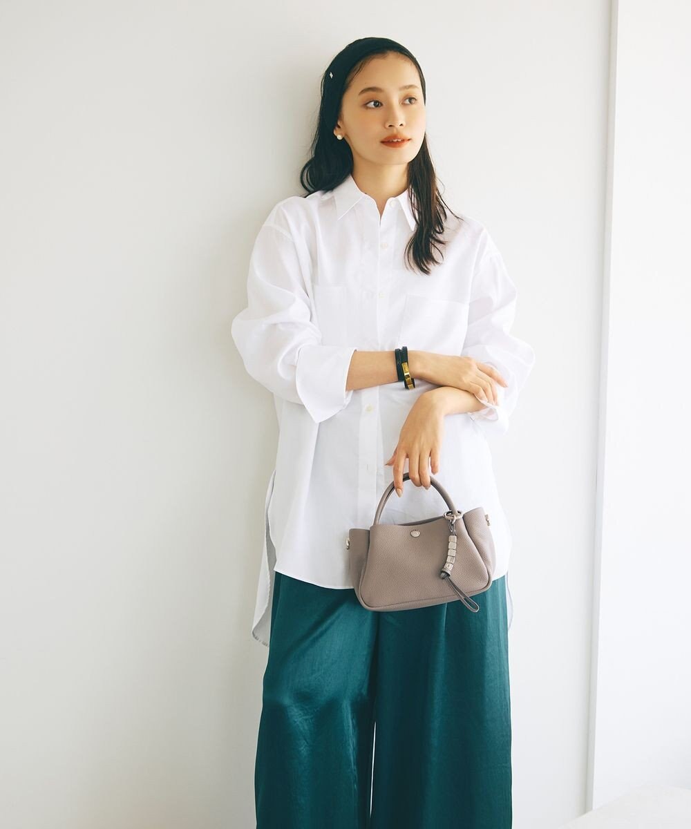 TOPKAPI 【Breath TOPKAPI】シュリンクレザー ショルダー付き ミニ トートバッグ / チャーム付き 