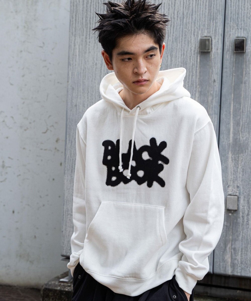 WEGO 【ユニセックス着用ITEM/裏起毛/SMLサイズ展開】リラックスフィットスプレーグラフィックパーカー 