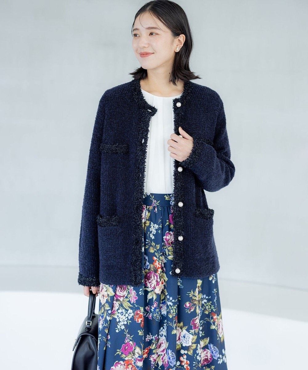 組曲 ツイードニット ジャケット 