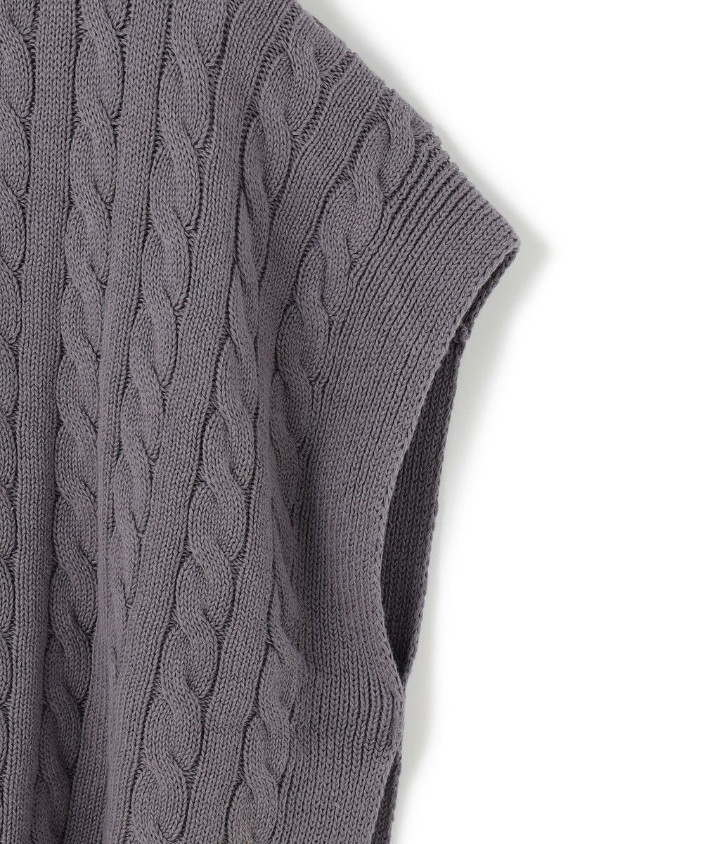 J.PRESS YORK STREET 【WOMEN】コットンニット ケーブルポンチョ 