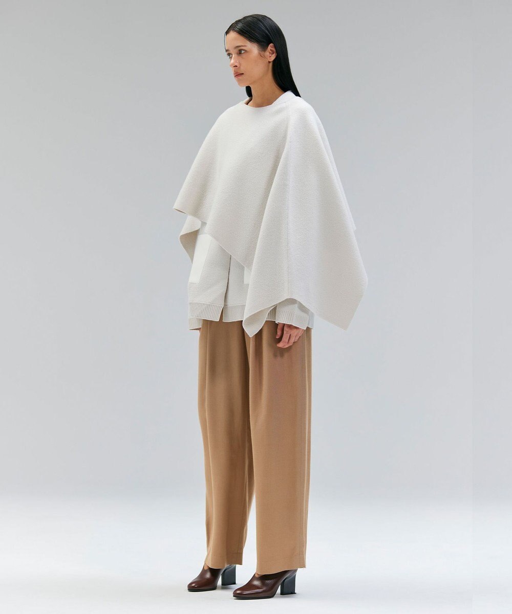 BEIGE， CHICORA / プルオーバーウールニットケープ 