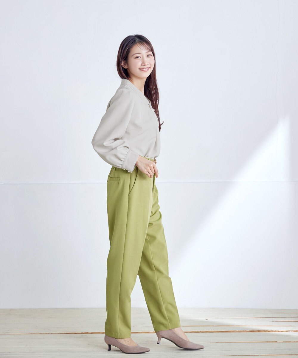 Tiaclasse 【ダブルストレッチ・洗える】テーパードパンツ 