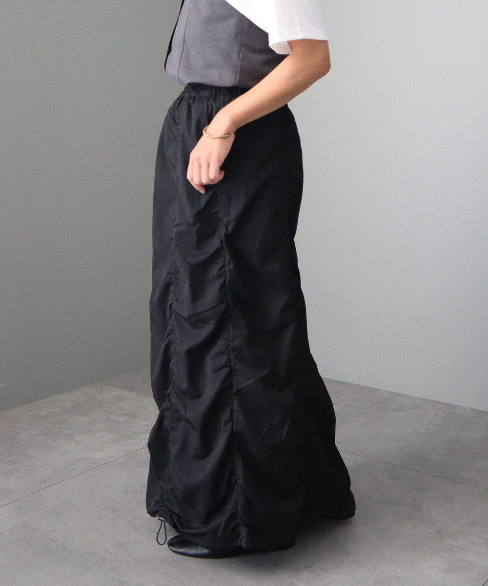 CRAFT STANDARD BOUTIQUE ドロストシャーリングデザインスカート 