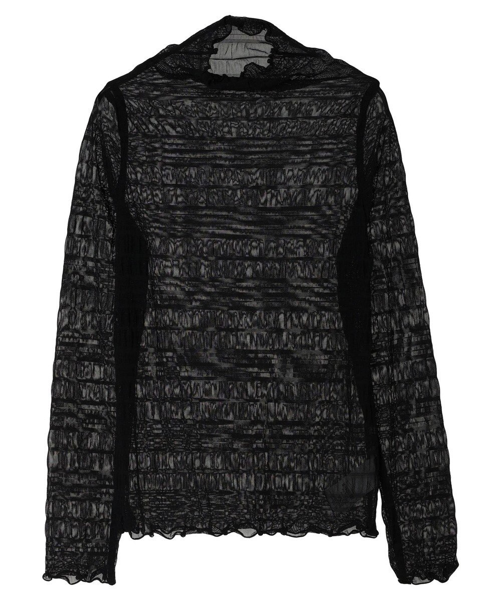 earth music&ecology ジャガードシャーリングシアートップス 