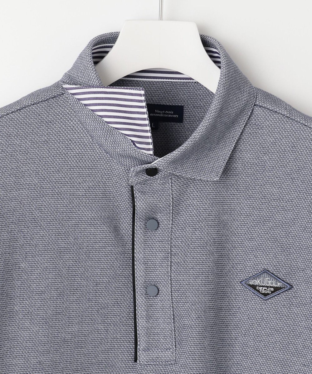 23区GOLF 長く愛せる定番人気！【MEN】【日本製】ハニカムカノコ 長袖ポロシャツ 