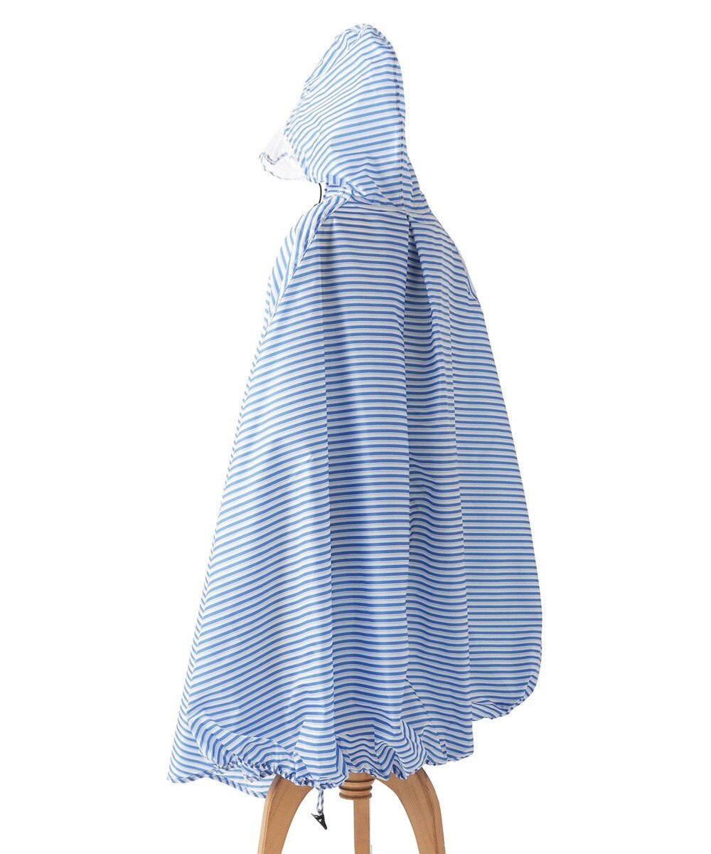 MOONBAT 【撥水】FLAT PURE サイクル レインポンチョ ボーダー 自転車 収納袋付き 