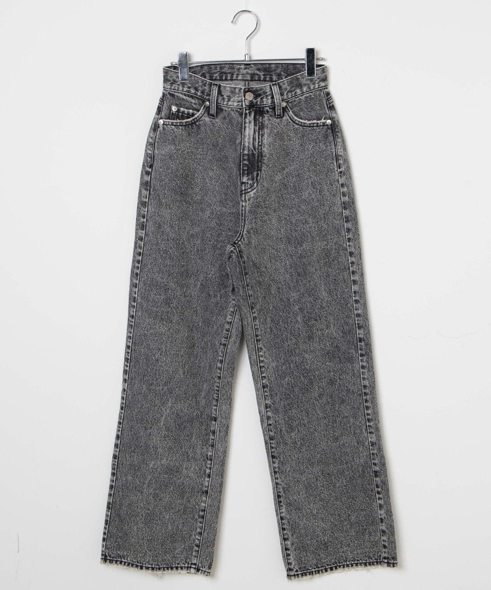 WEGO ウエストフィットワイドストレートデニムパンツ 