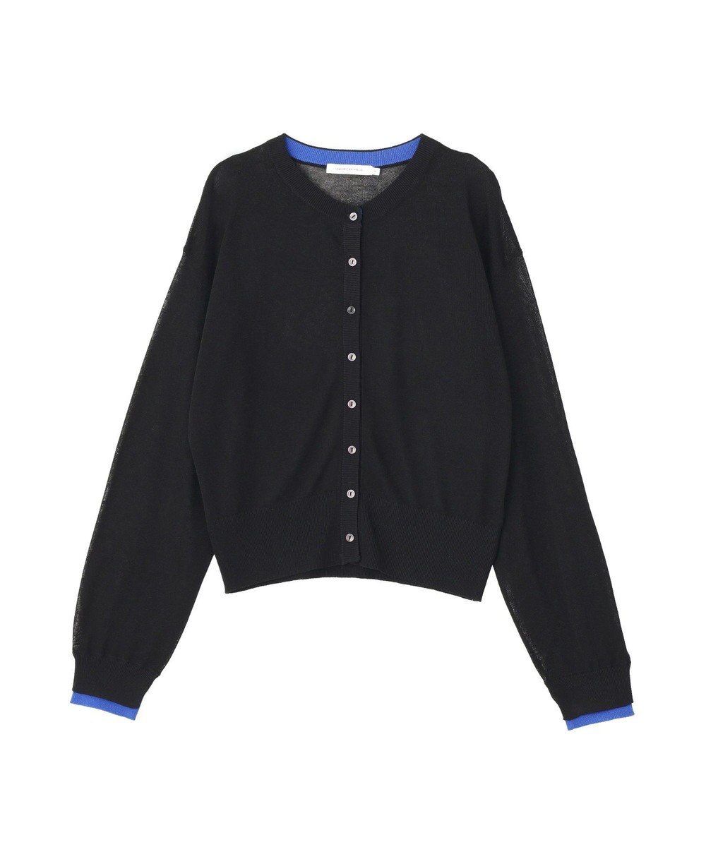 AMERICAN HOLIC シアー配色ニットカーディガン 