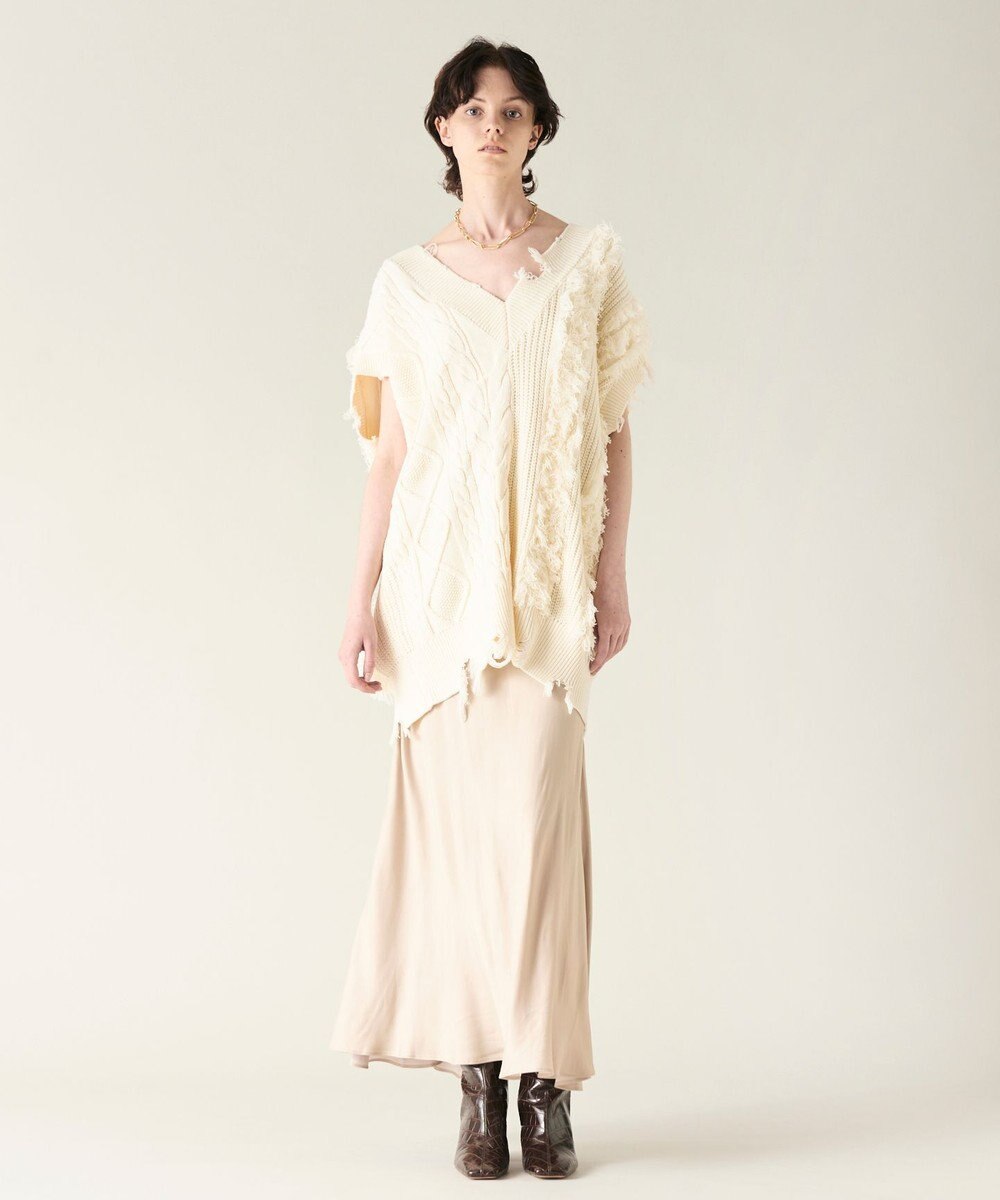 GRACE CONTINENTAL クラッシュニットトップ 