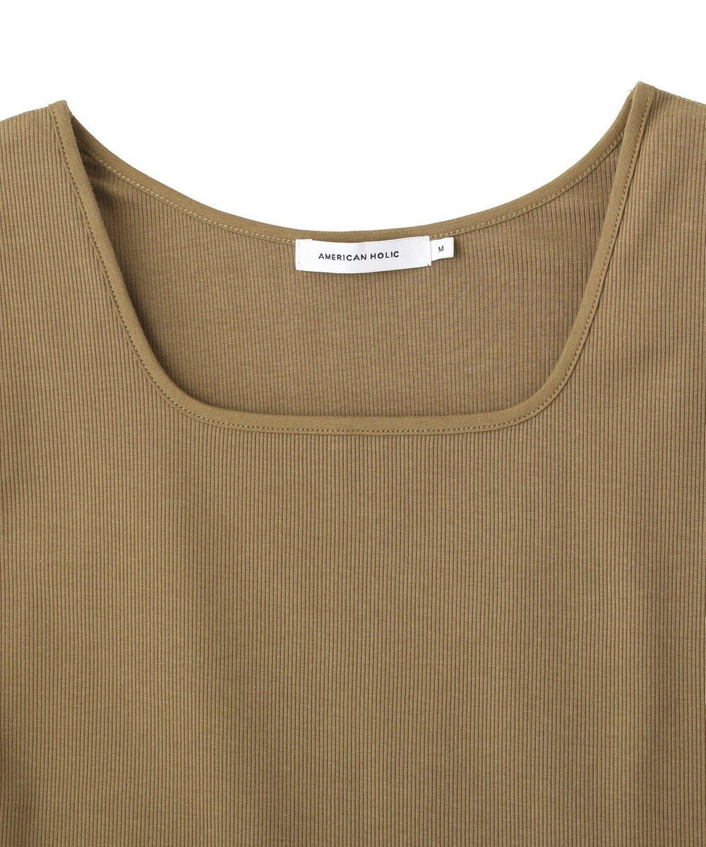 AMERICAN HOLIC スクエアネックリブタンクトップ 