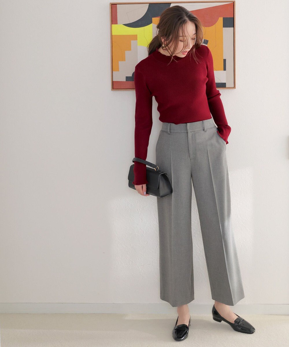 ANY SIS CICA加工 フリルネック プルオーバー 