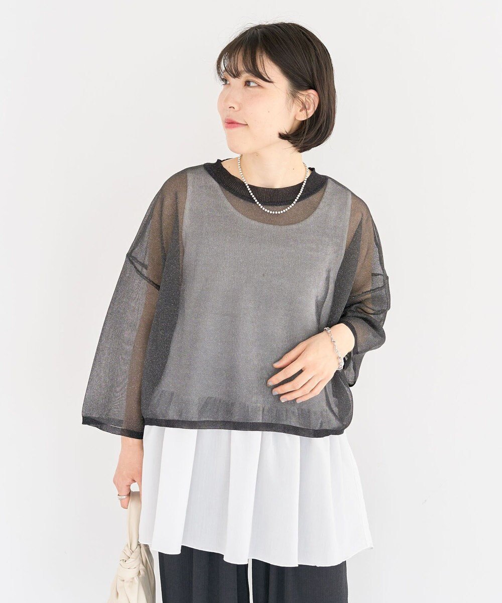 Green Parks ・ＥＬＥＮＣＡＲＥ　ＤＵＥ　ラメシアーニットプルオーバ 