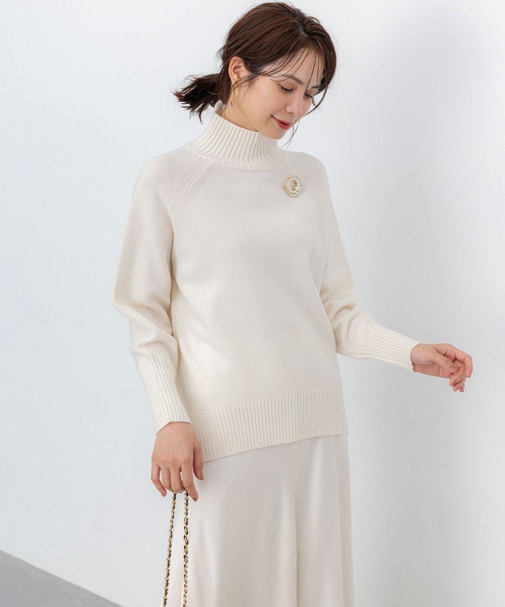 組曲 S ウールカシミヤミックス ロールネックニット 