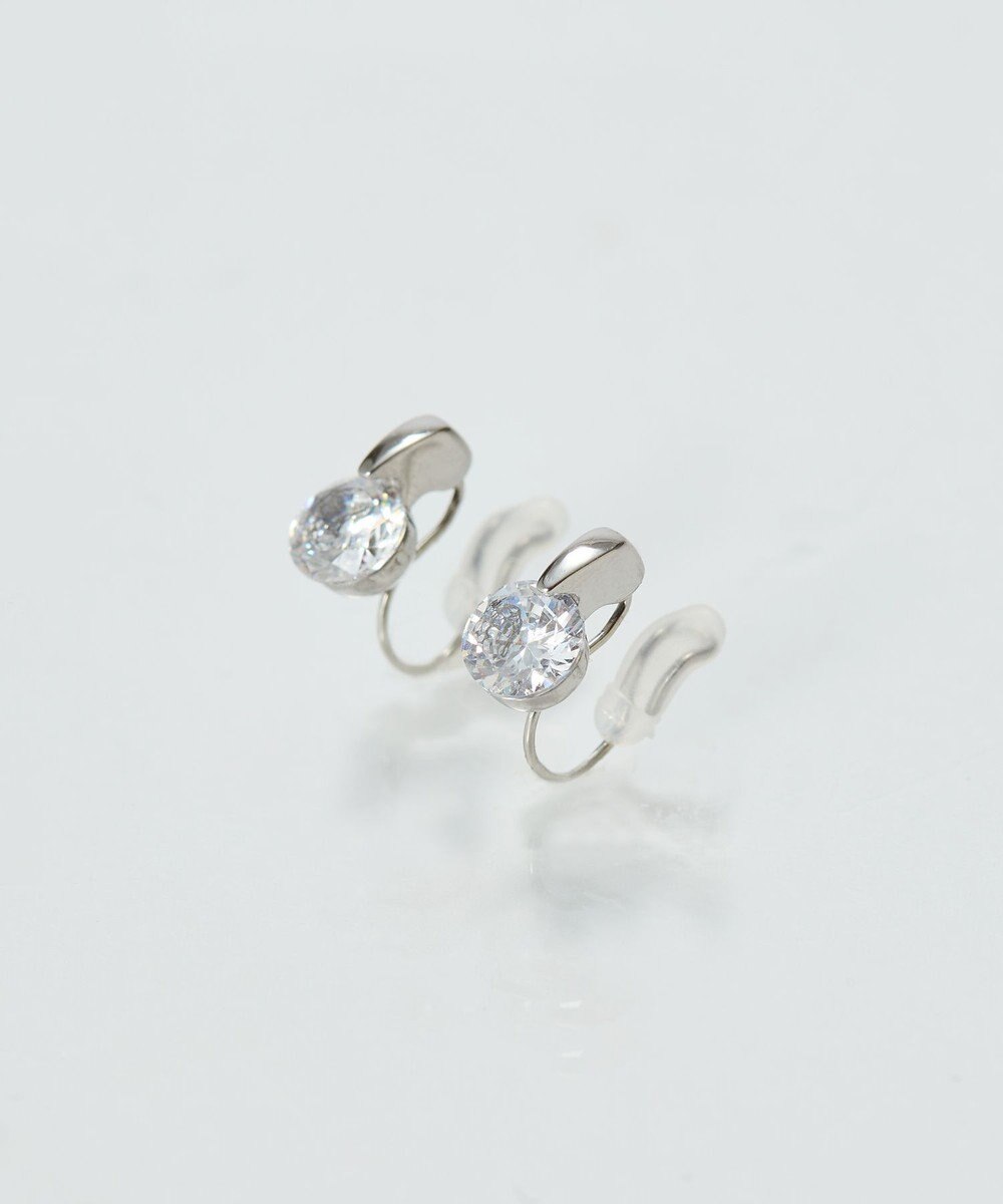 Phoebe 【痛くないシリーズ/金属アレルギー対応】スターリスビジューライトフィットイヤリング　シルバー 